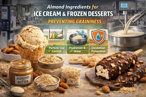 Almond Ingredients for Ice Cream and Frozen Desserts: Preventing Graininess - Almond Industrial Applications — Atlas Global Trading Co.