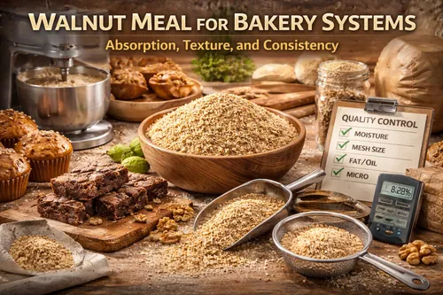 Walnut Meal for Bakery Systems: Absorption, Texture, and Consistency - Walnut Industrial Applications — Atlas Global Trading Co.