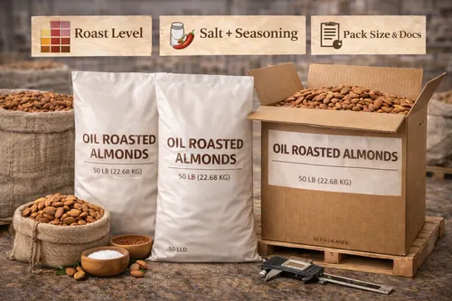 Bulk Oil roasted almonds for wholesale supply — Atlas Global Trading Co.